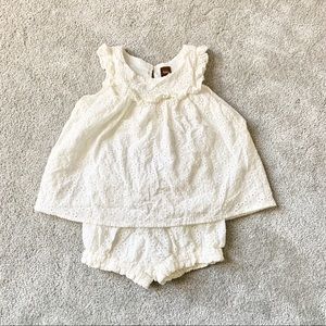 Tea White Outfit with Shorts